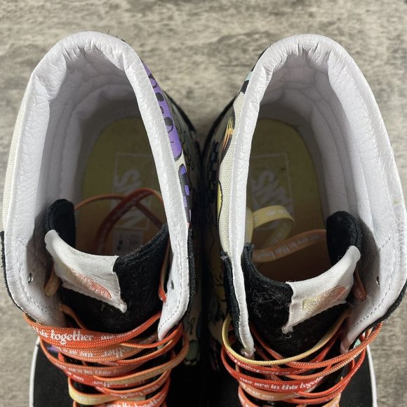 Vans X Cultivate Care Sk8-Hi Sneakers Multicolored Lace Up Women’s Size 10.5 - Picture 9 of 10